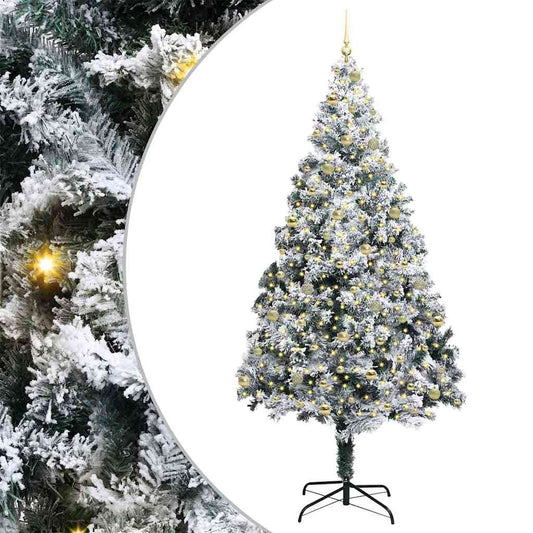 Künstlicher Weihnachtsbaum mit 300 LEDs mit Ständer Grün 240 cm