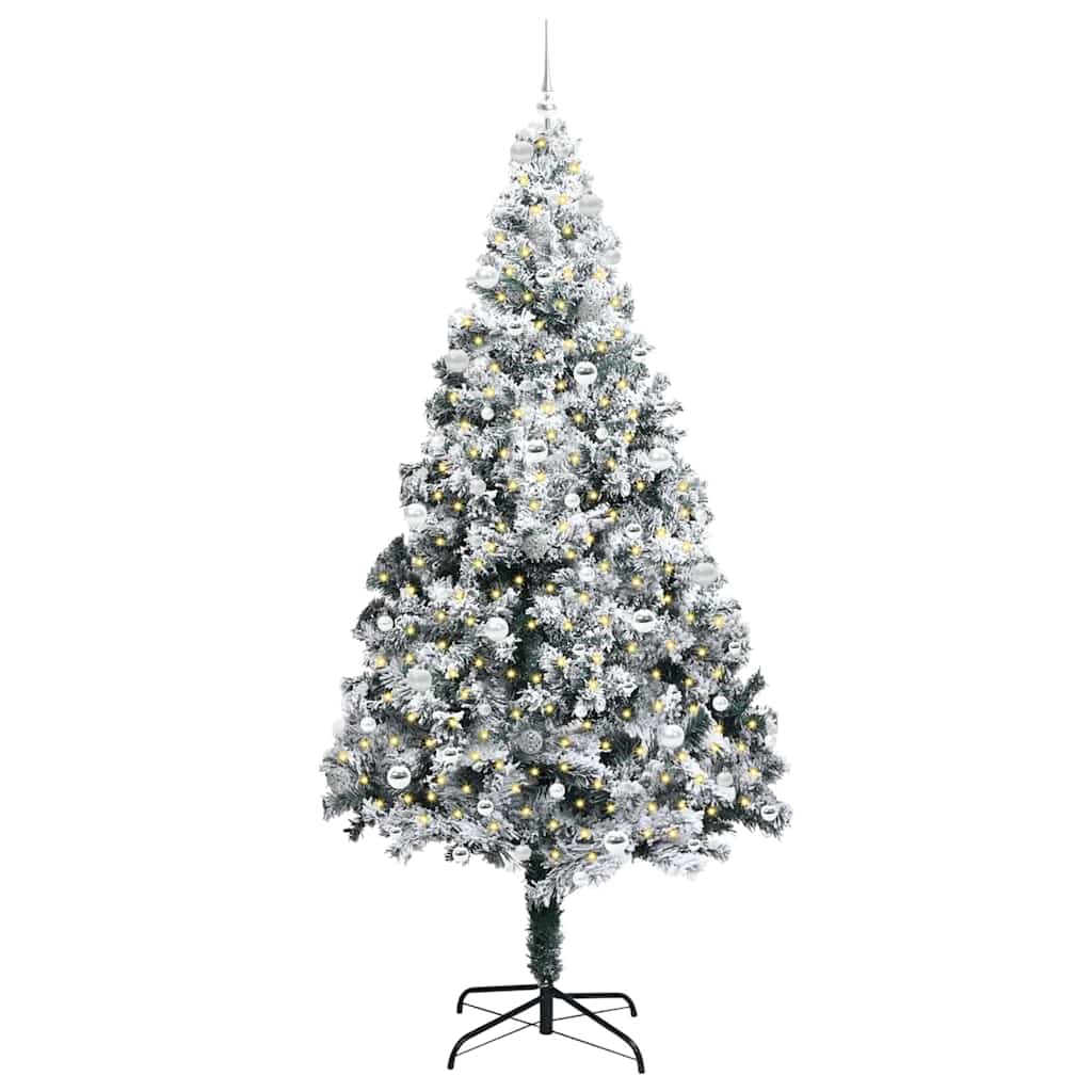 Künstlicher Weihnachtsbaum mit 300 LEDs mit Ständer Grün 240 cm