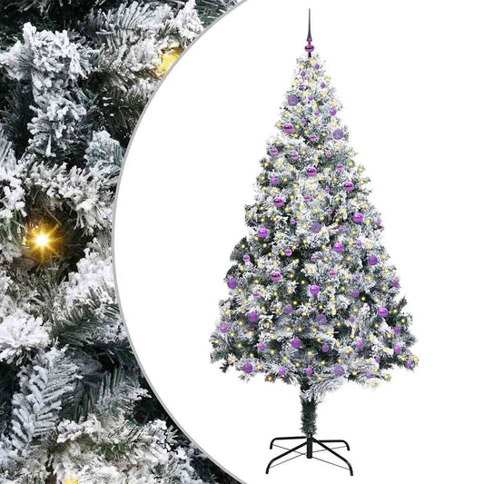 Künstlicher Weihnachtsbaum mit 300 LEDs mit Ständer Grün 240 cm
