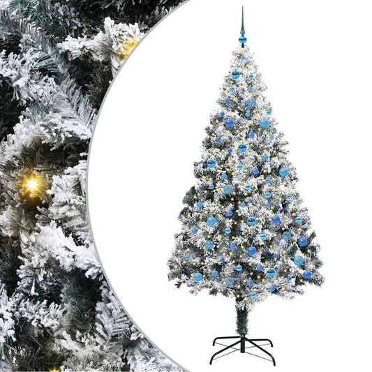 Künstlicher Weihnachtsbaum mit 300 LEDs mit Ständer Grün 240 cm