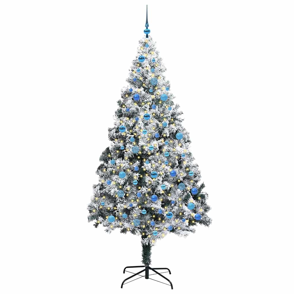 Künstlicher Weihnachtsbaum mit 300 LEDs mit Ständer Grün 240 cm