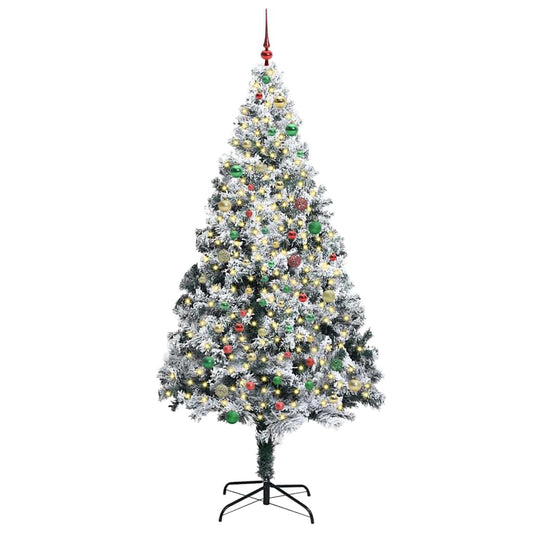Künstlicher Weihnachtsbaum mit 300 LEDs mit Ständer Grün 240 cm