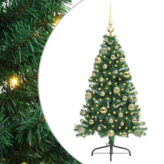 Künstlicher vorbeleuchteter Weihnachtsbaum Grün 120 cm PVC
