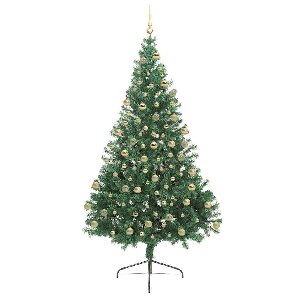 Künstlicher vorbeleuchteter Weihnachtsbaum Grün 180 cm PVC