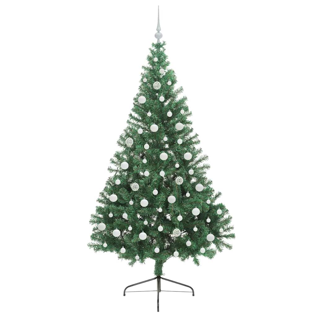 Künstlicher vorbeleuchteter Weihnachtsbaum Grün 210 cm PVC