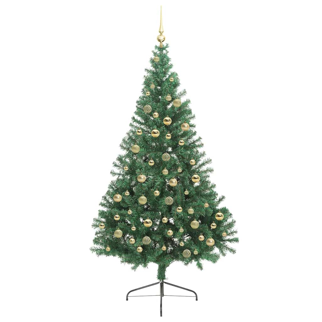 Künstlicher vorbeleuchteter Weihnachtsbaum Grün 210 cm PVC
