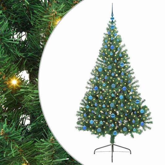 Künstlicher vorbeleuchteter Weihnachtsbaum Grün 210 cm PVC
