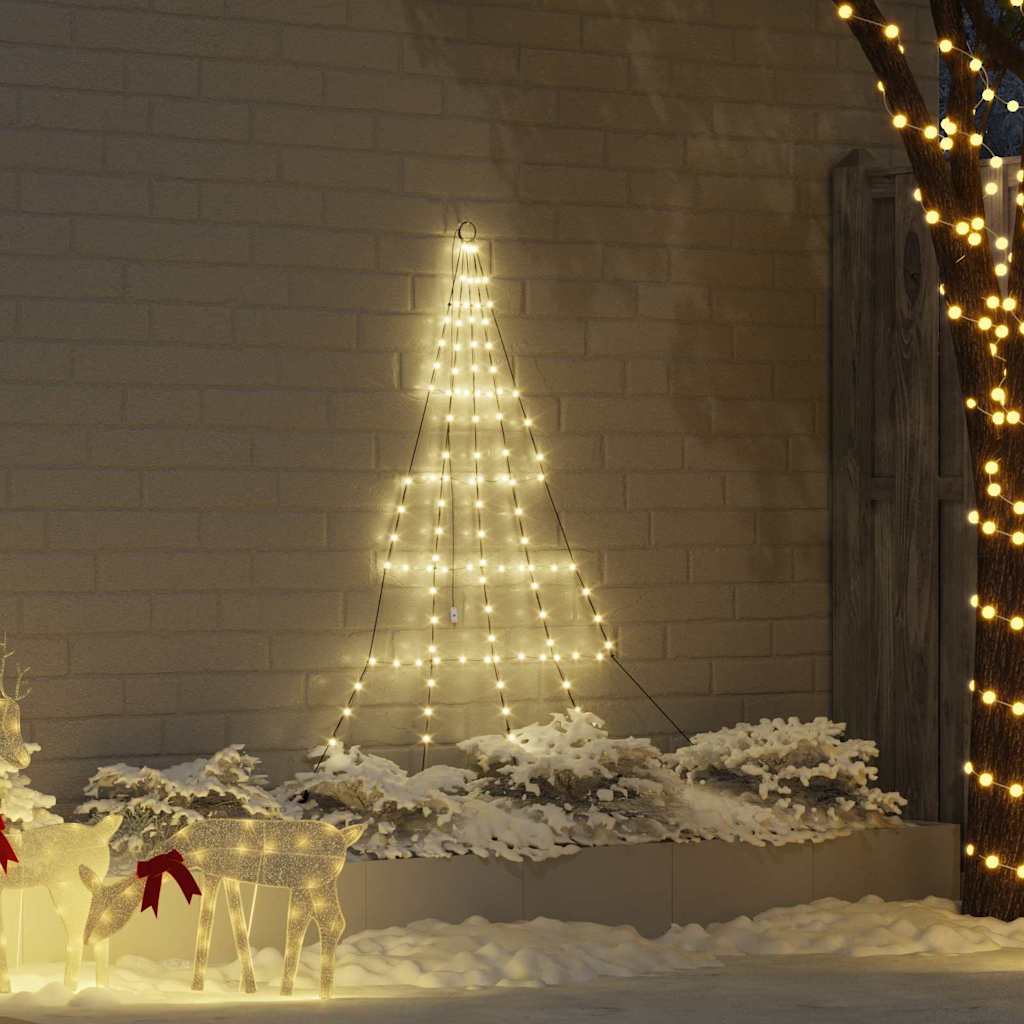 LED Weihnachtsbaum mit 112 LEDs Warmes Weiß 182 cm Metall