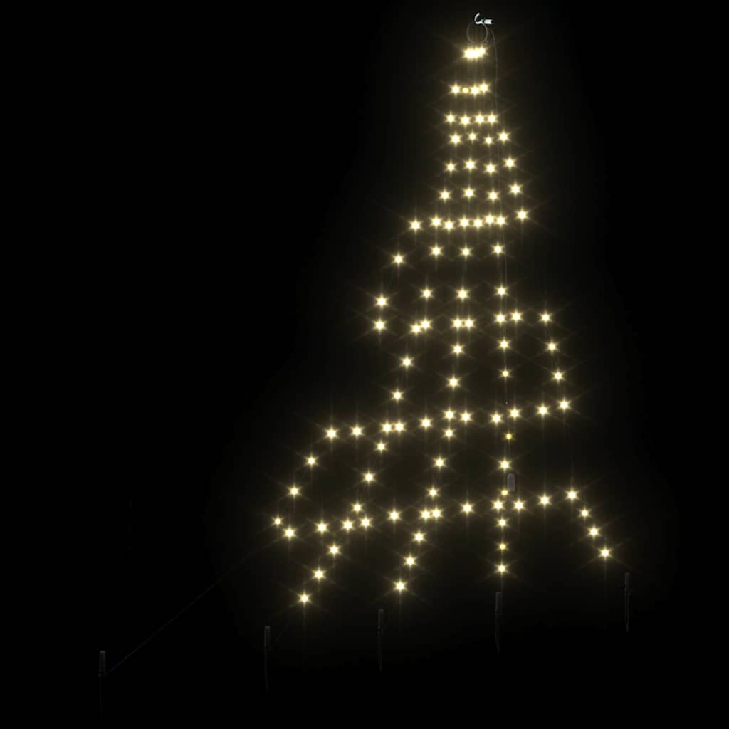 LED Weihnachtsbaum mit 112 LEDs Warmes Weiß 182 cm Metall