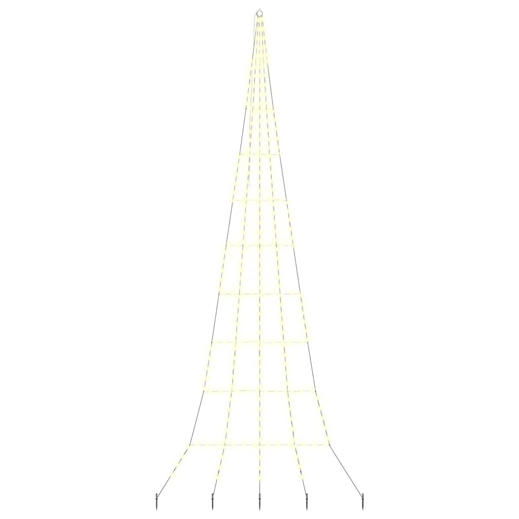 LED Weihnachtsbaum mit 276 LEDs Warmes Weiß 511 cm Metall