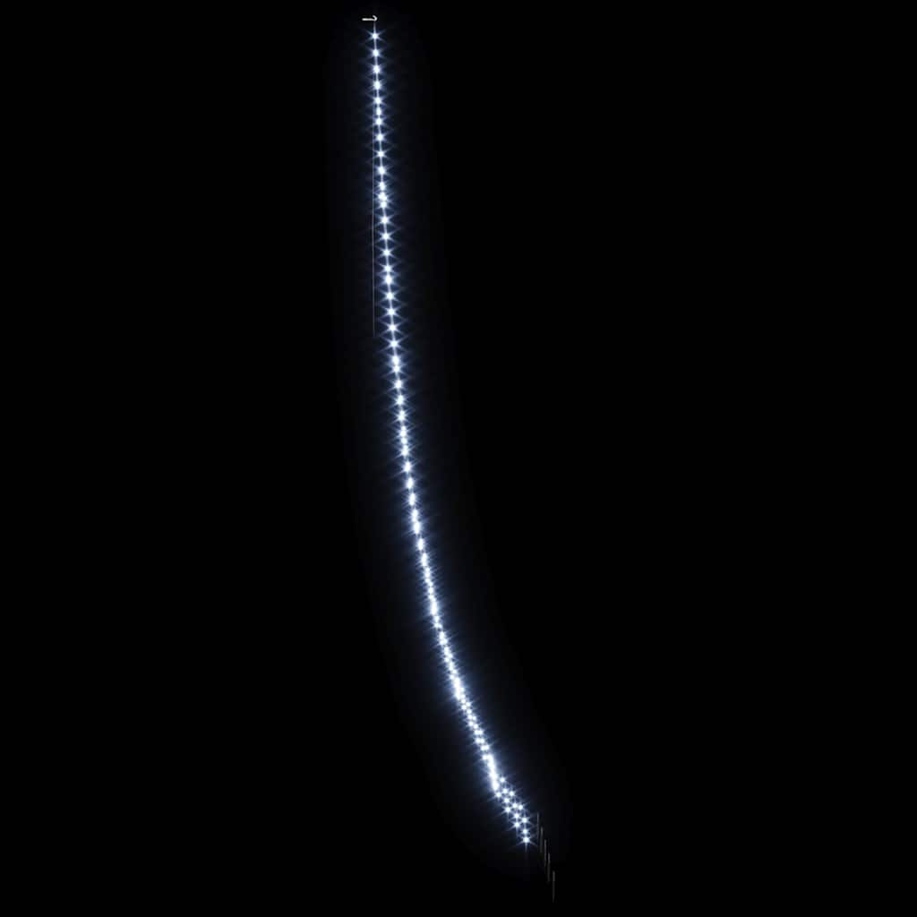 LED Weihnachtsbaum mit Erdspießen Kaltes Weiß 500 cm Metall
