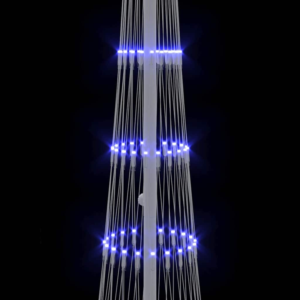 LED Weihnachtsbaum mit 230 LEDs Blau 51 x 51 x 190 cm Metall