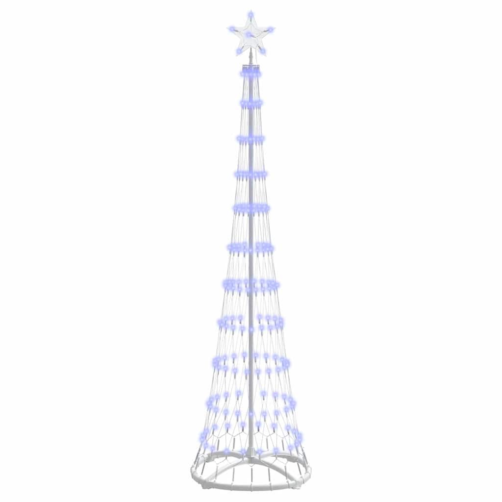 LED Weihnachtsbaum mit 230 LEDs Blau 51 x 51 x 190 cm Metall