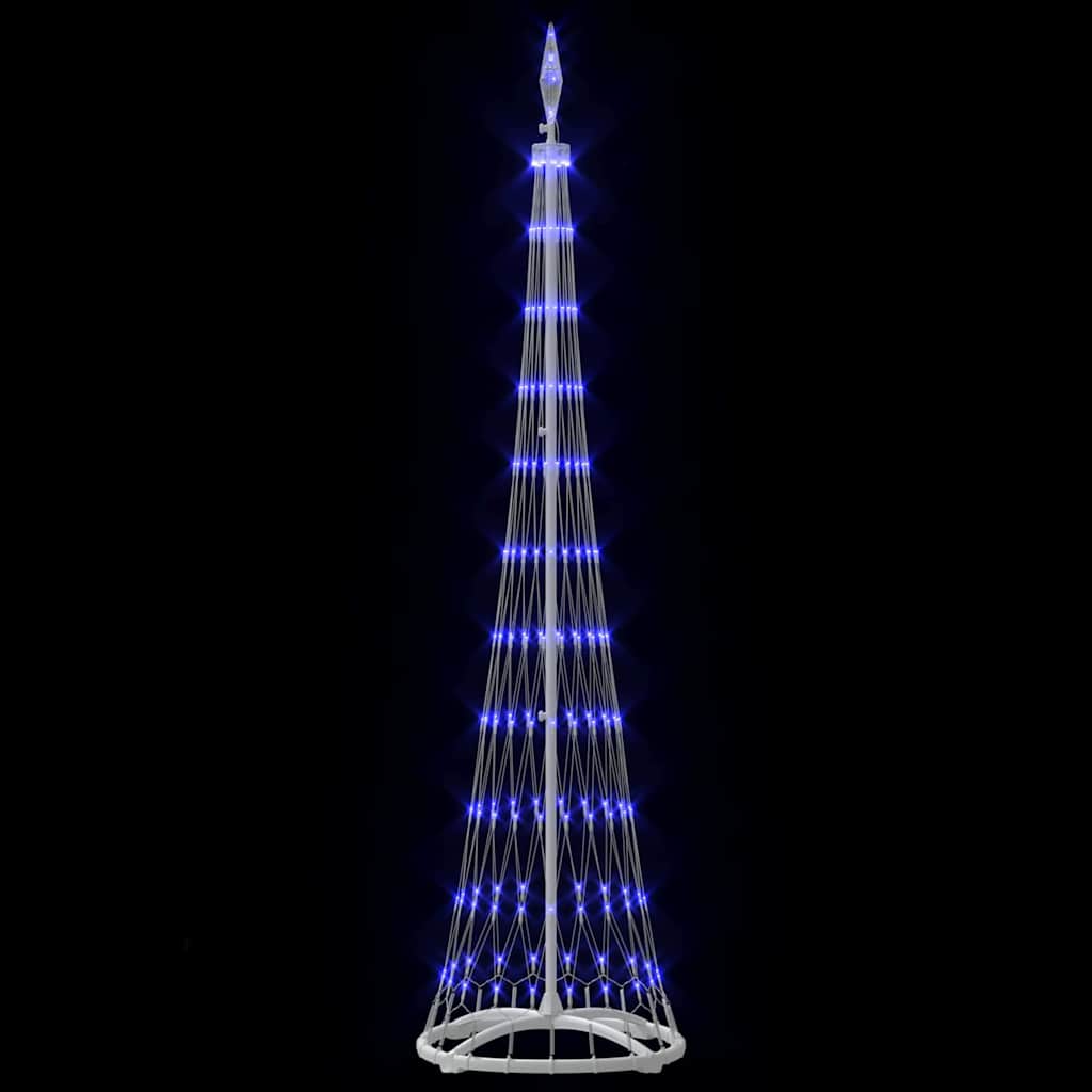 LED Weihnachtsbaum mit 230 LEDs Blau 51 x 51 x 190 cm Metall