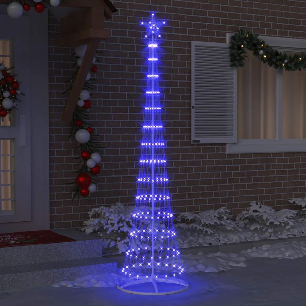 LED Weihnachtsbaum mit 290 LEDs Blau 70 x 70 x 250 cm Metall