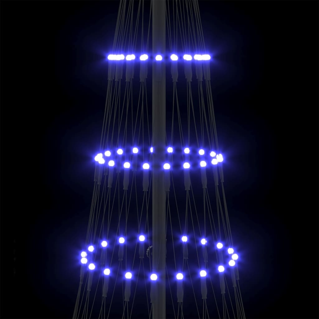 LED Weihnachtsbaum mit 230 LEDs Blau 71 x 71 x 184,5 cm Metall