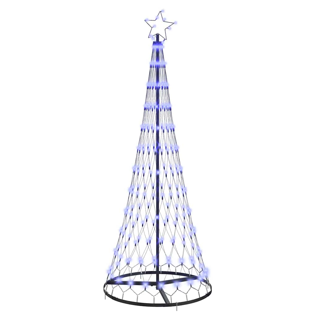 LED Weihnachtsbaum mit 230 LEDs Blau 71 x 71 x 184,5 cm Metall