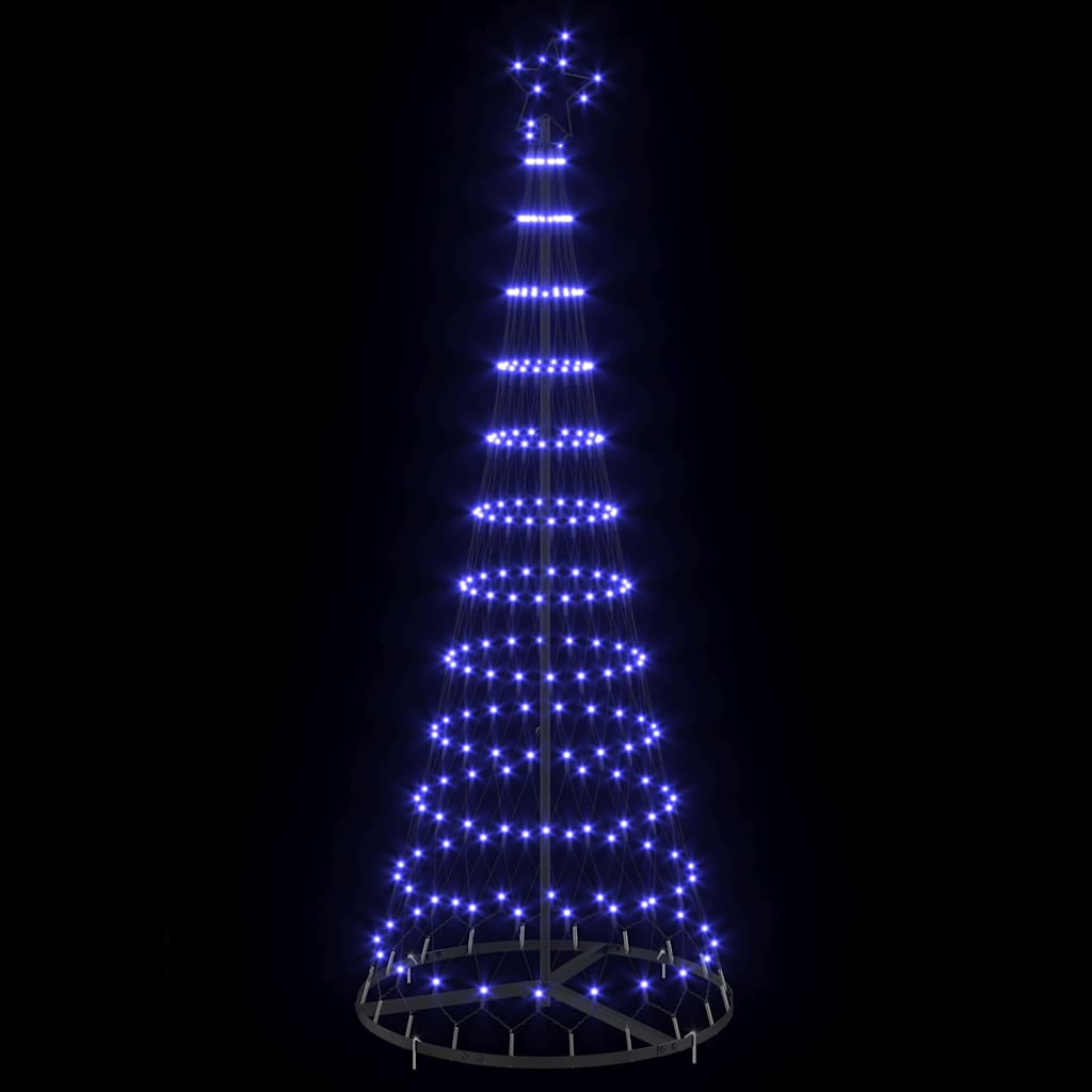 LED Weihnachtsbaum mit 230 LEDs Blau 71 x 71 x 184,5 cm Metall