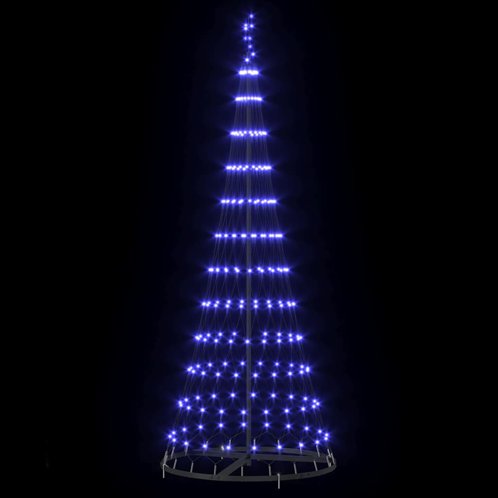 LED Weihnachtsbaum mit 230 LEDs Blau 71 x 71 x 184,5 cm Metall