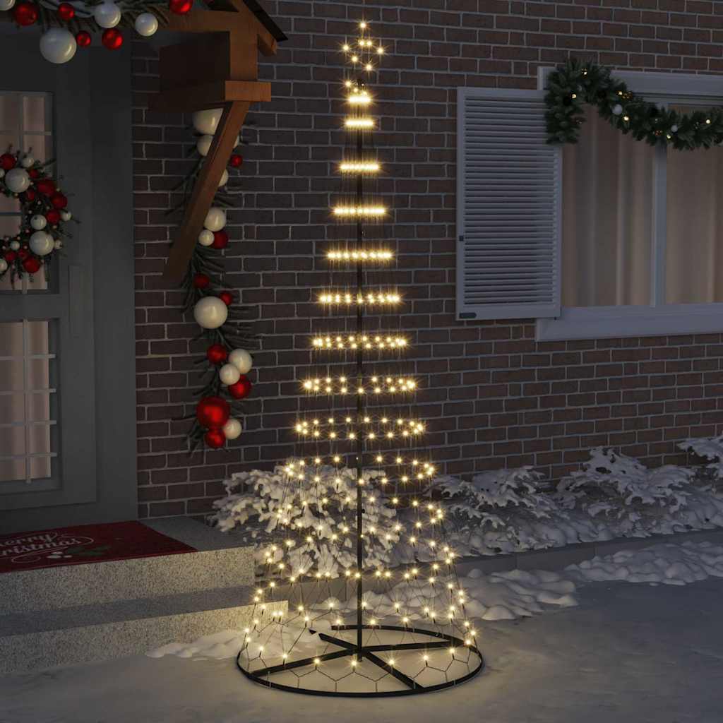 LED Weihnachtsbaum Warmes Weiß 100 x 100 x 250 cm Metall