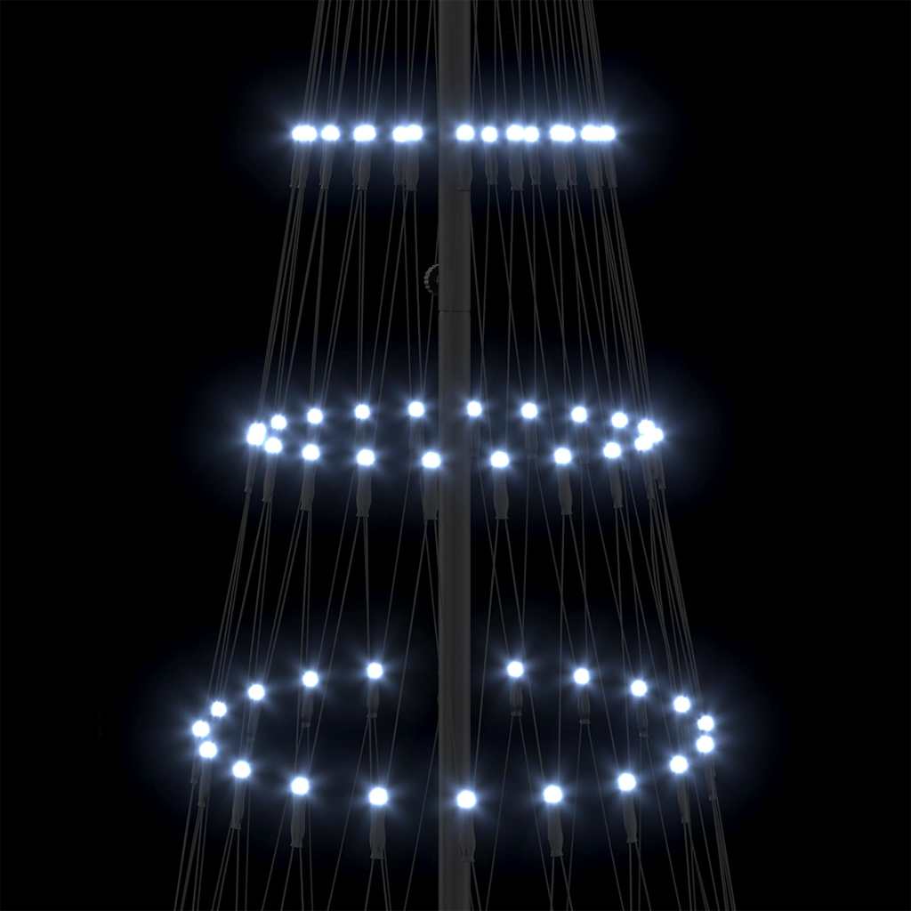 LED Weihnachtsbaum Kaltes Weiß 100 x 100 x 250 cm Metall