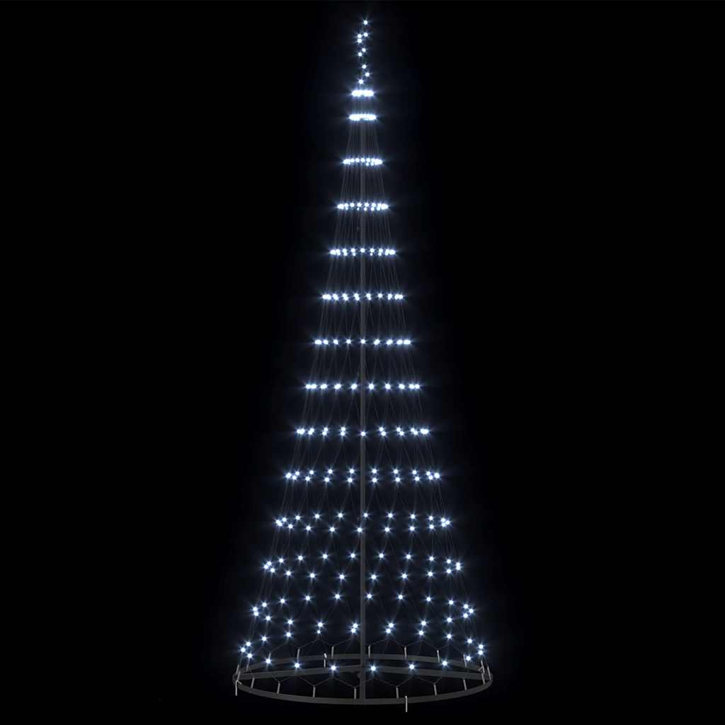 LED Weihnachtsbaum Kaltes Weiß 100 x 100 x 250 cm Metall