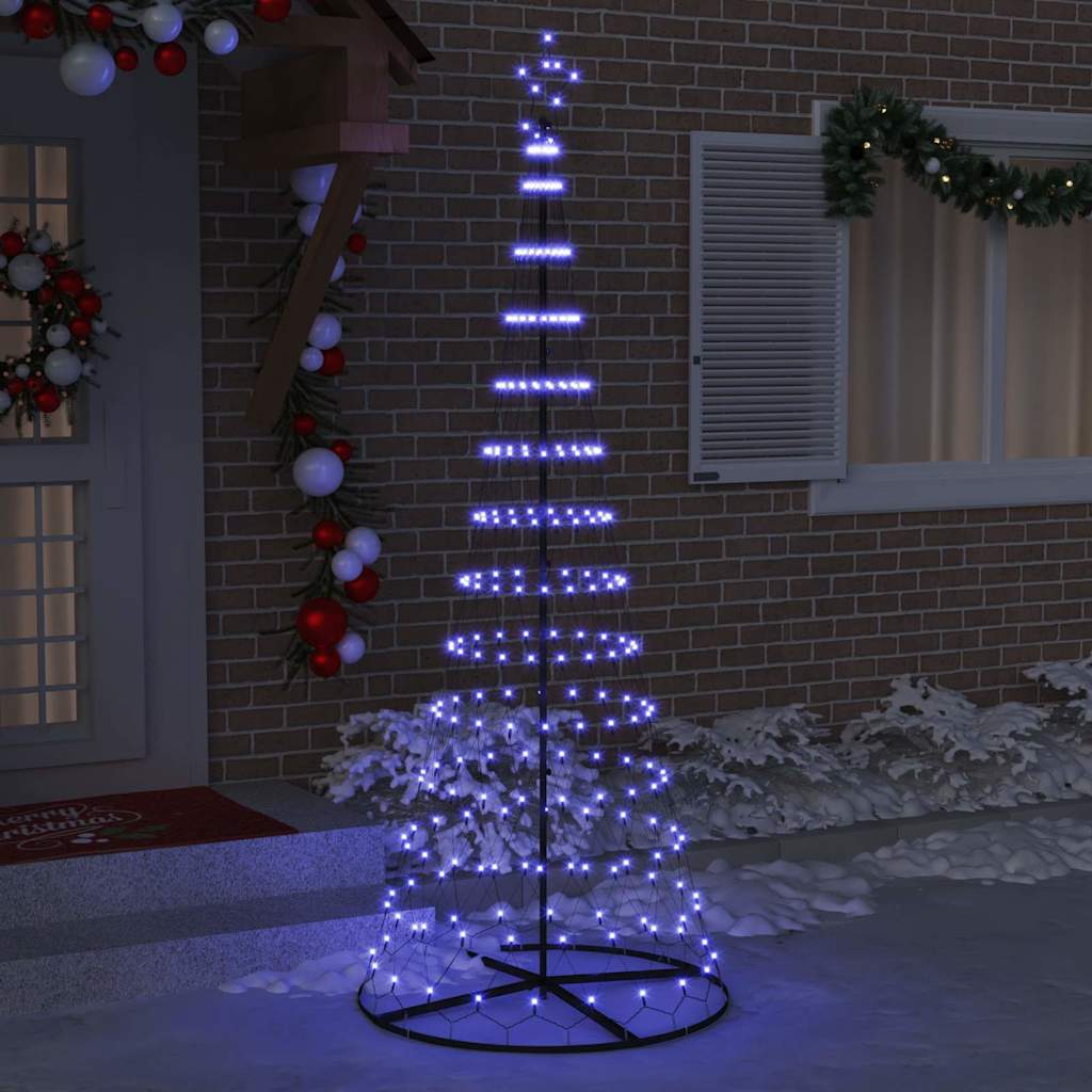 LED Weihnachtsbaum mit 290 LEDs Blau 100 x 100 x 250 cm Metall
