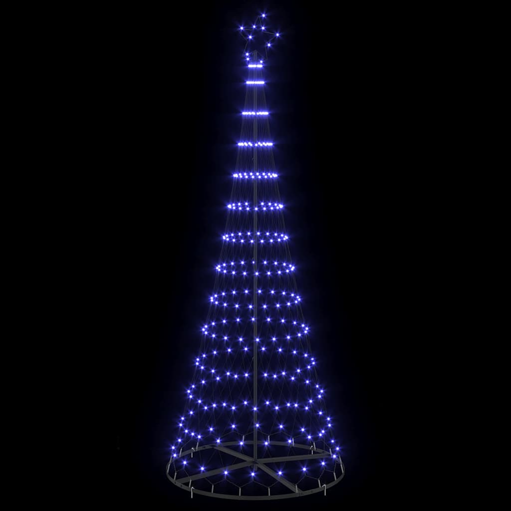 LED Weihnachtsbaum mit 290 LEDs Blau 100 x 100 x 250 cm Metall