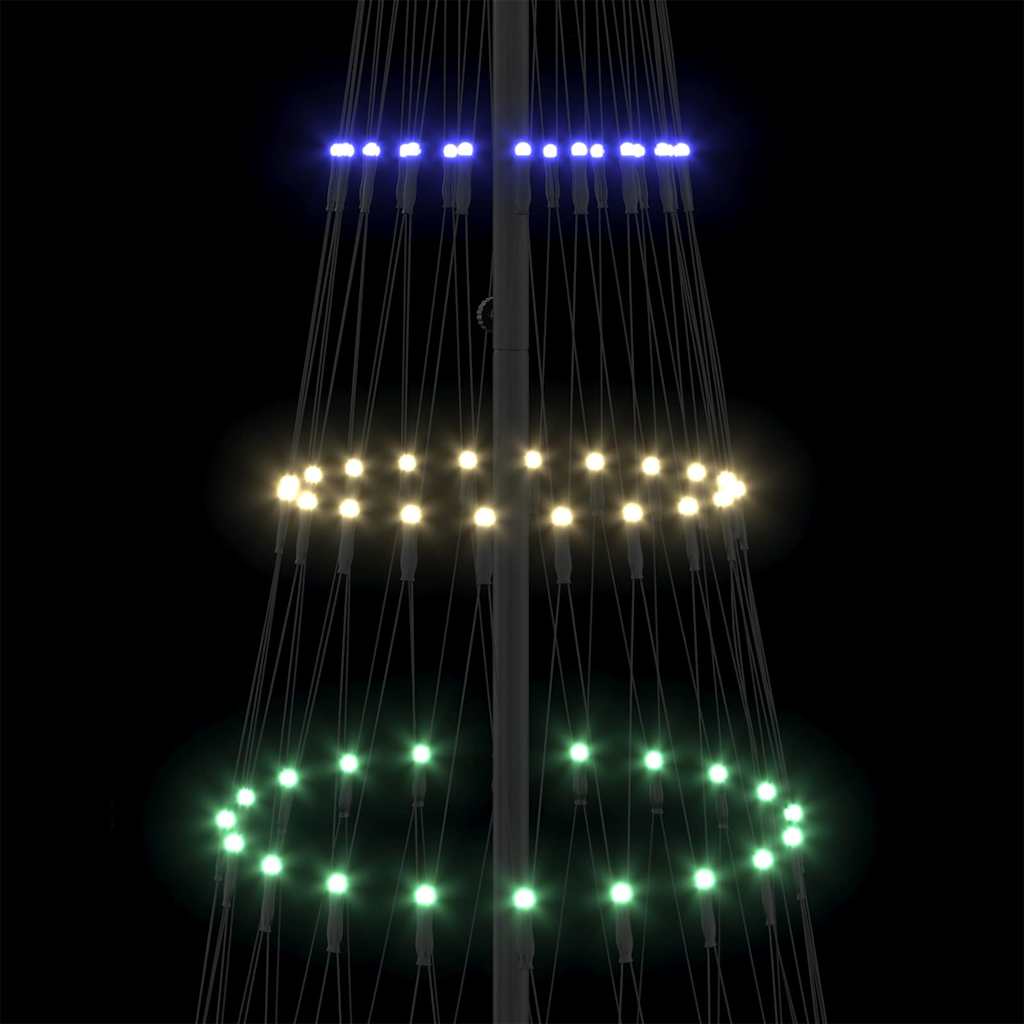 LED Weihnachtsbaum Mehrfarbig 100 x 100 x 250 cm Metall