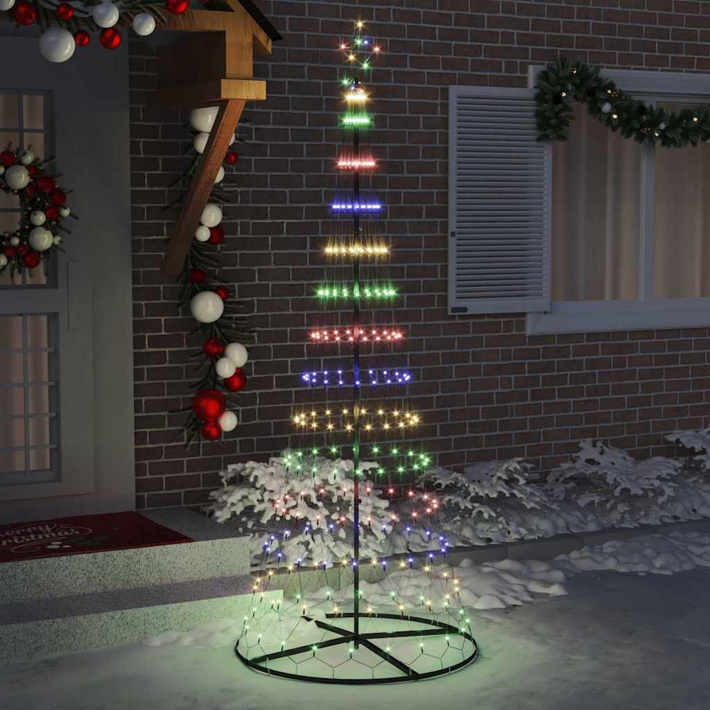 LED Weihnachtsbaum Mehrfarbig 100 x 100 x 250 cm Metall