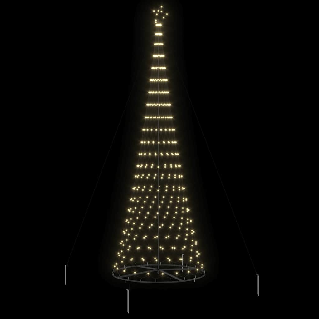 LED Weihnachtsbaum Warmes Weiß 138,5 x 138,5 x 399 cm Metall
