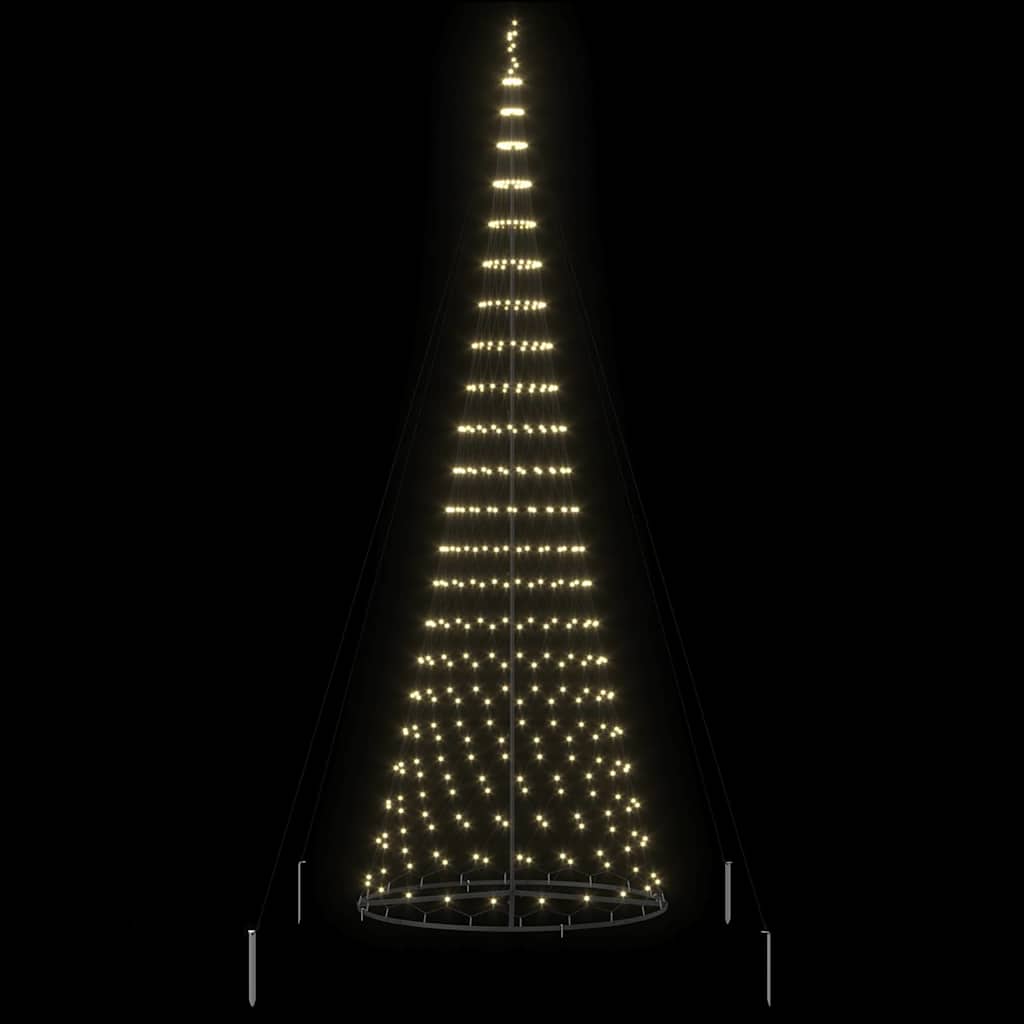 LED Weihnachtsbaum Warmes Weiß 138,5 x 138,5 x 399 cm Metall