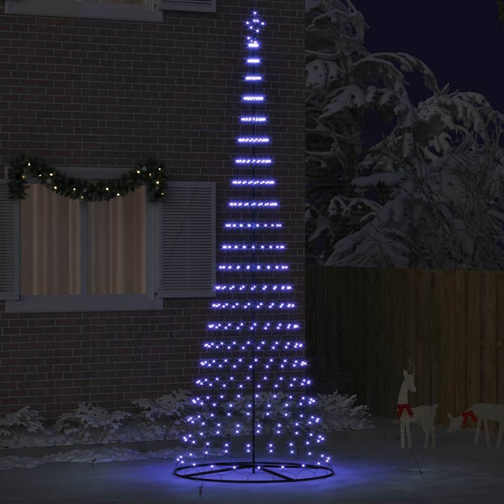 LED Weihnachtsbaum Blau 138,5 x 138,5 x 399 cm Metall