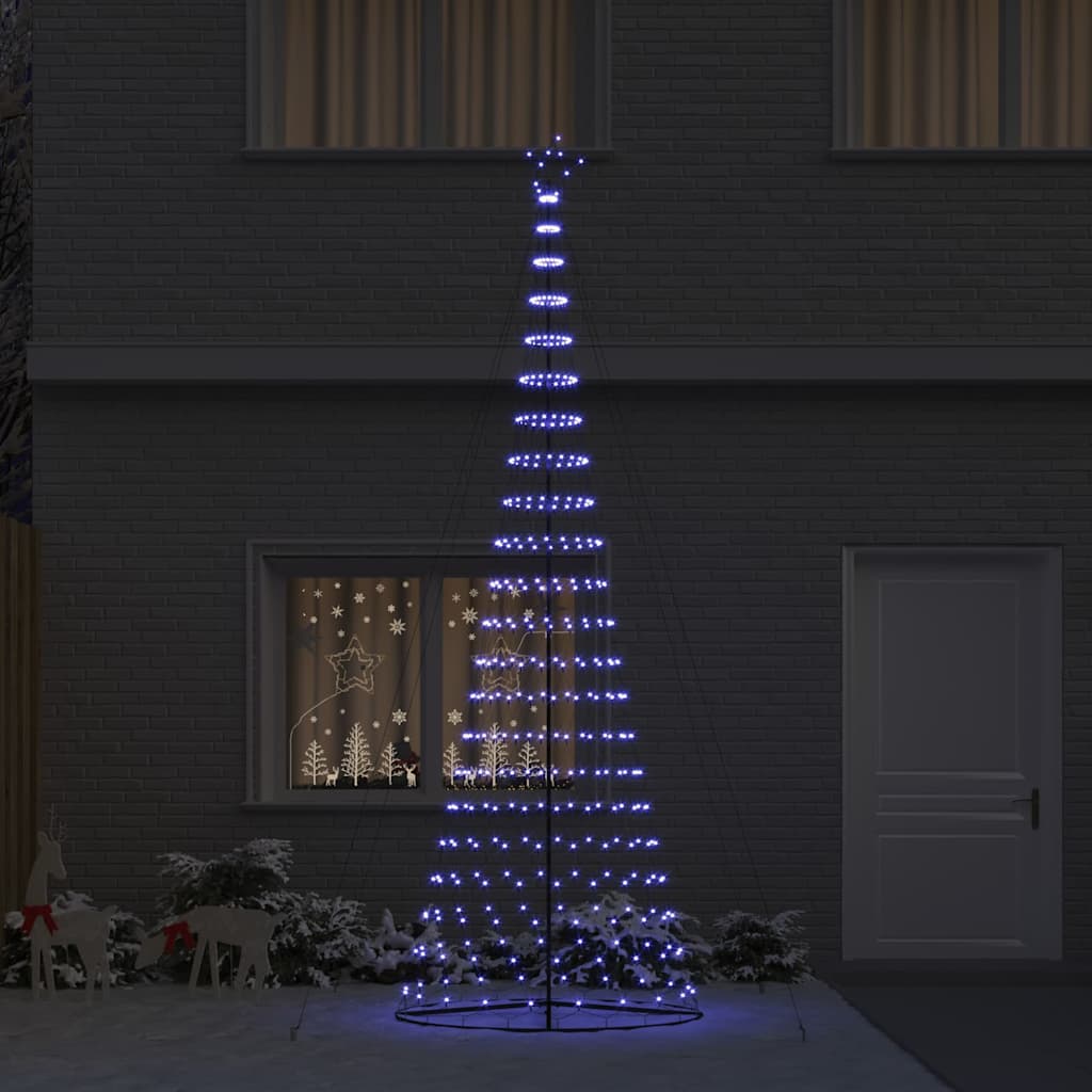 LED Weihnachtsbaum Blau 138,5 x 138,5 x 399 cm Metall