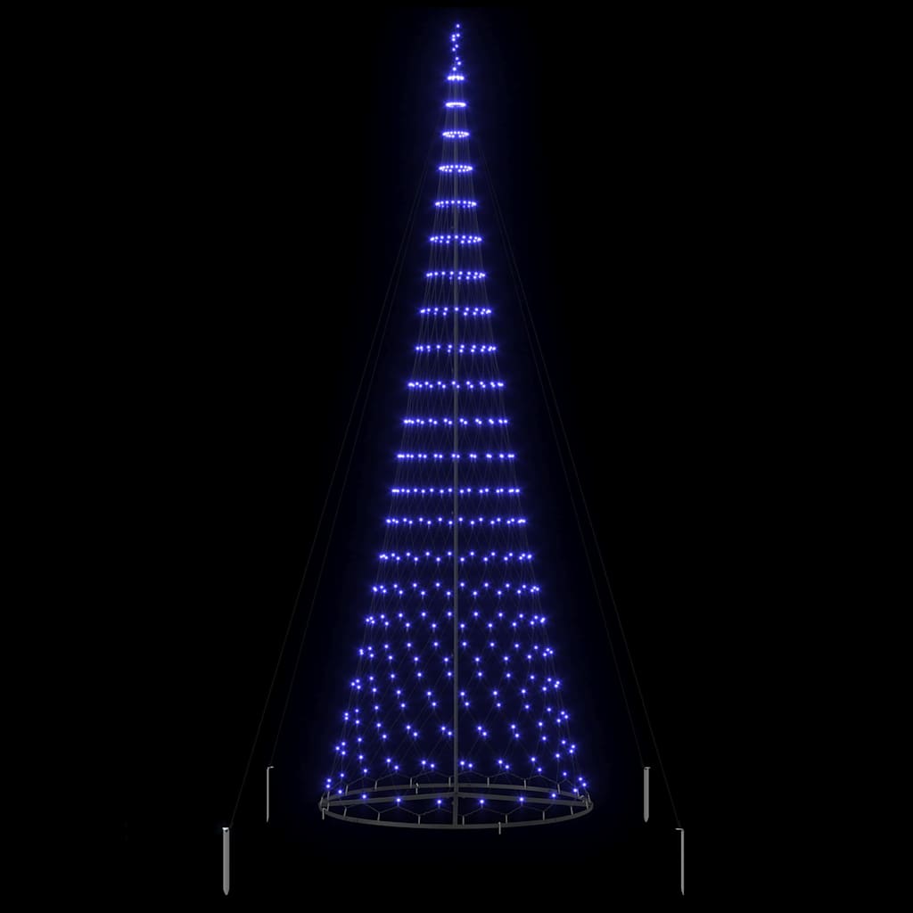 LED Weihnachtsbaum Blau 138,5 x 138,5 x 399 cm Metall