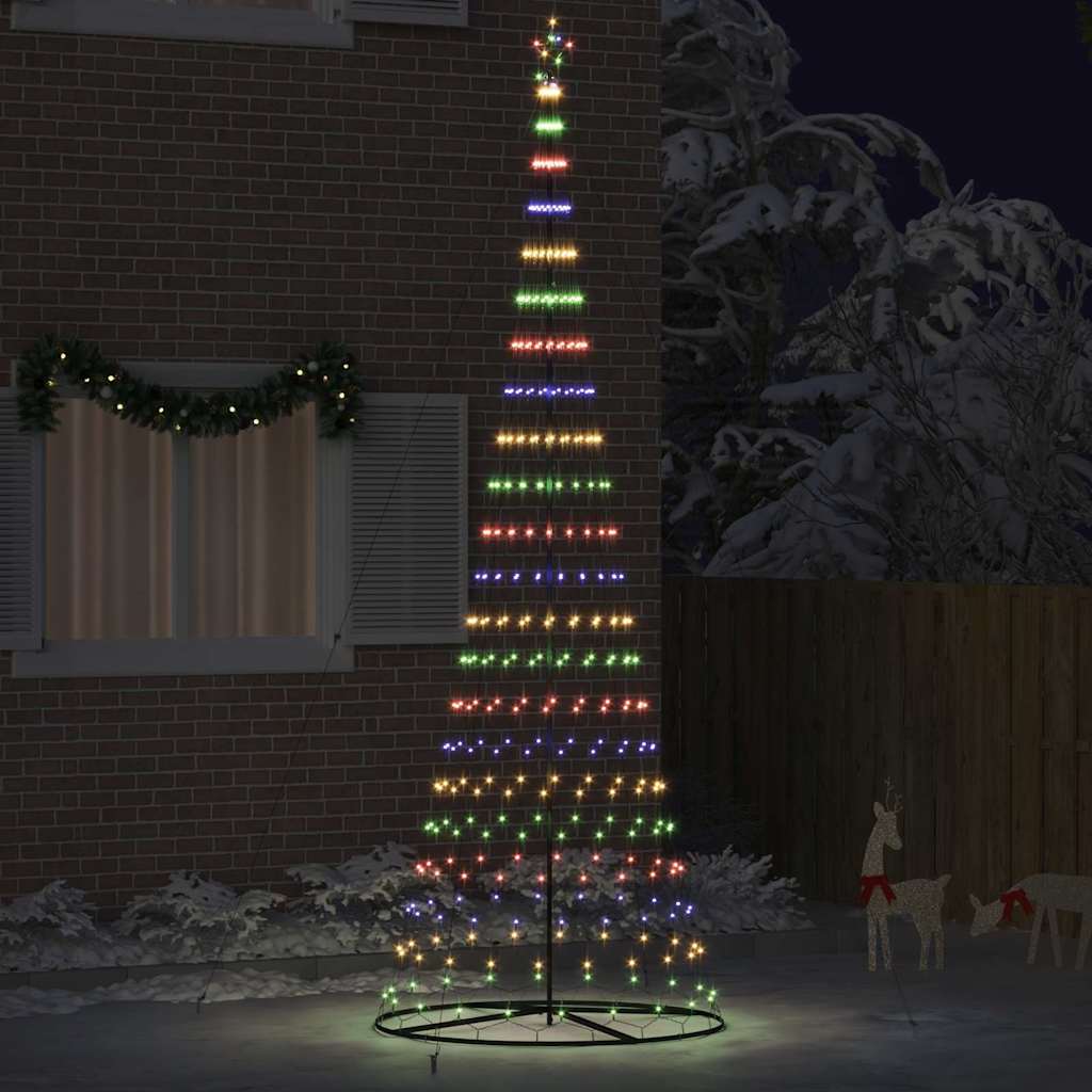 LED Weihnachtsbaum Mehrfarbig 138,5 x 138,5 x 399 cm Metall