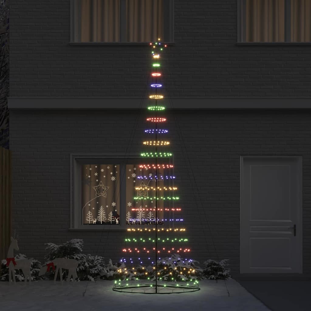 LED Weihnachtsbaum Mehrfarbig 138,5 x 138,5 x 399 cm Metall