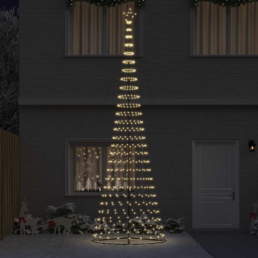 LED Weihnachtsbaum Warmes Weiß 160 x 160 x 500 cm Metall