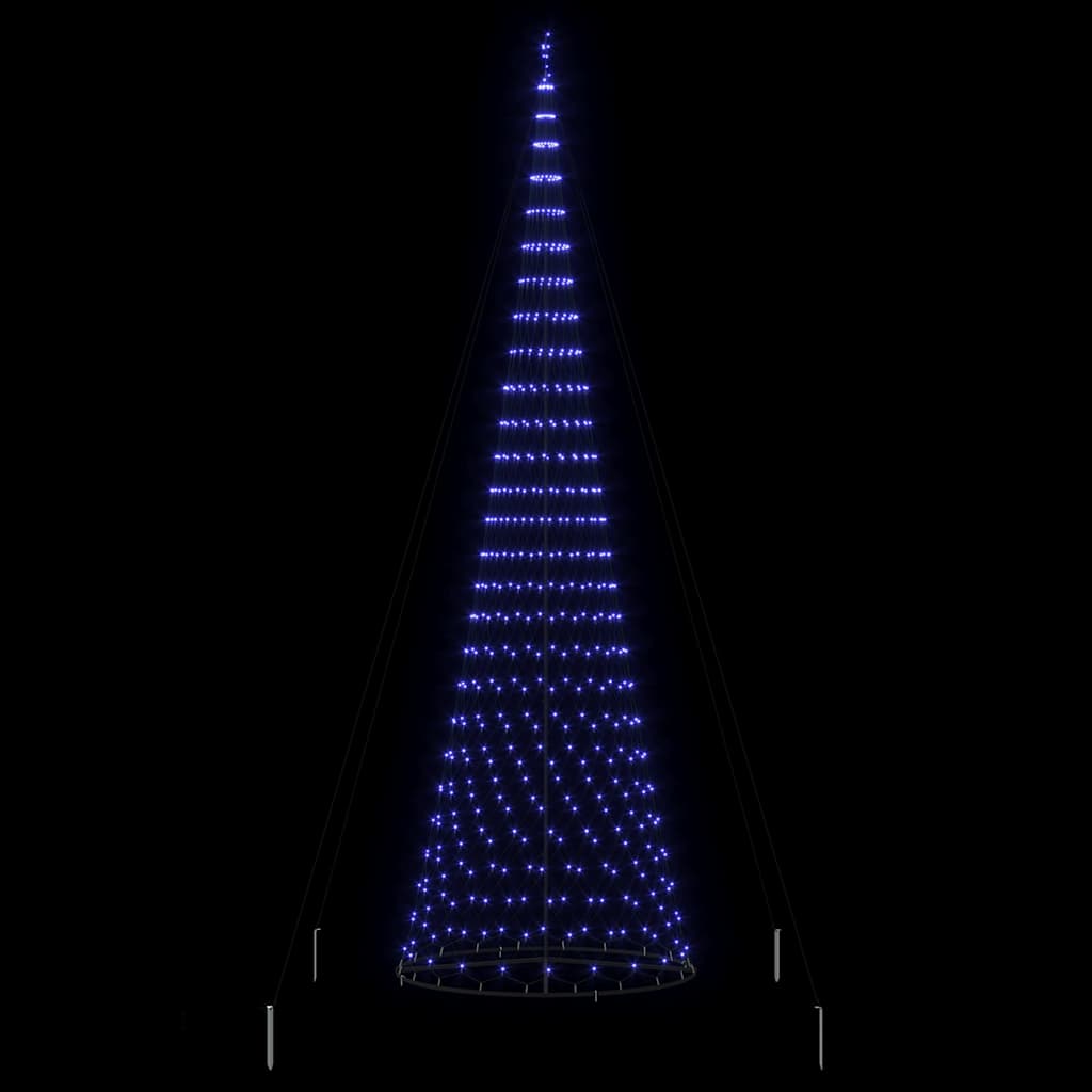 LED Weihnachtsbaum mit 550 LEDs Blau 160 x 160 x 500 cm Metall