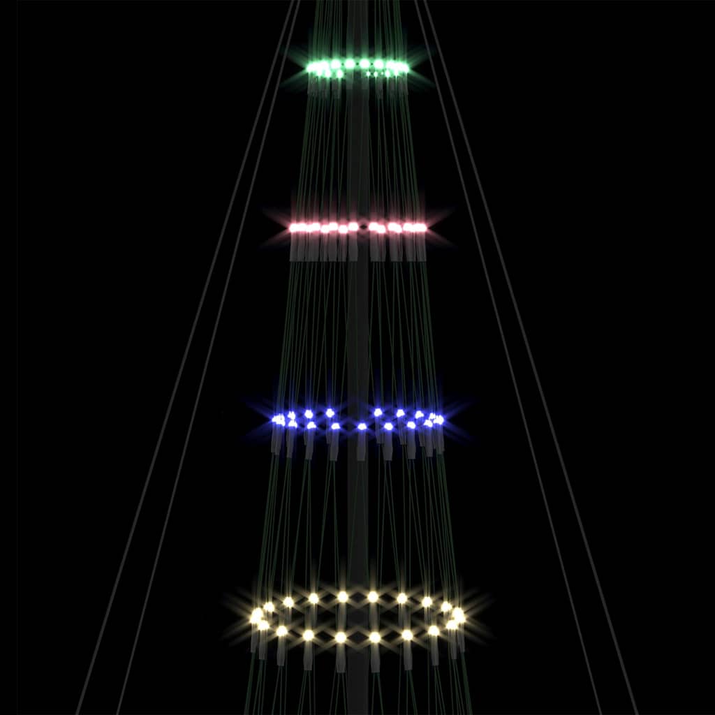 LED Weihnachtsbaum Mehrfarbig 160 x 160 x 500 cm Metall