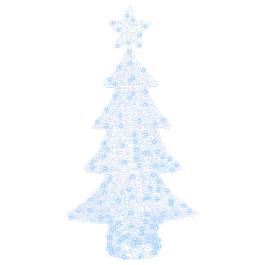 Weihnachtsbaum mit 160 LEDs Kaltweiß 150 cm Acryl