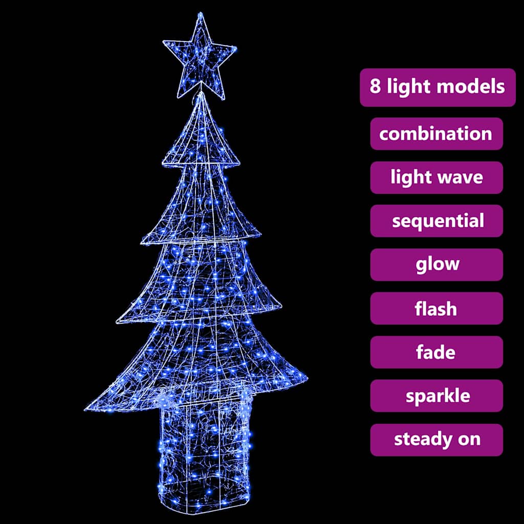 Weihnachtsbaum mit 240 LEDs Blau 180 cm Acryl