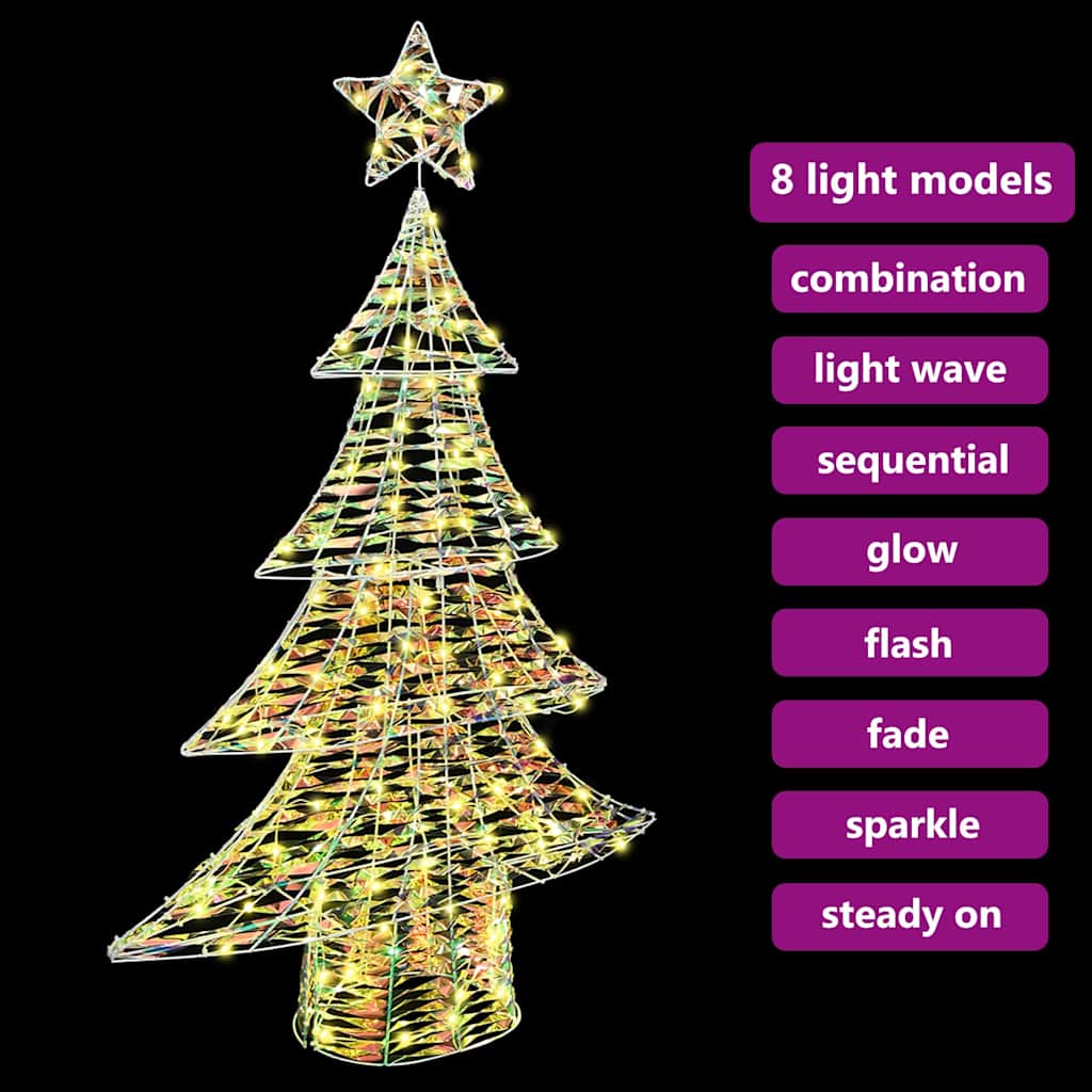 Weihnachtsbaum mit 120 LEDs Warmweiß 120 cm PET