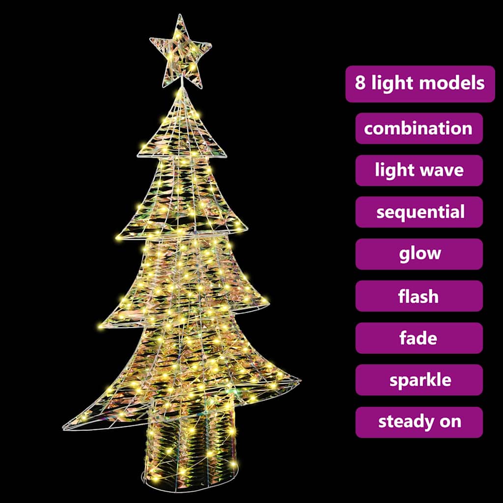 Weihnachtsbaum mit 160 LEDs Warmweiß 150 cm PET
