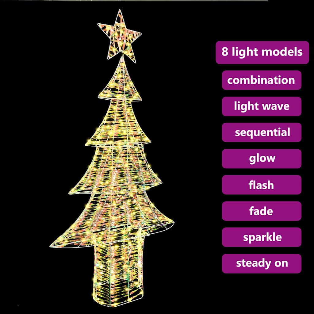 Weihnachtsbaum mit 240 LEDs Warmweiß 180 cm PET