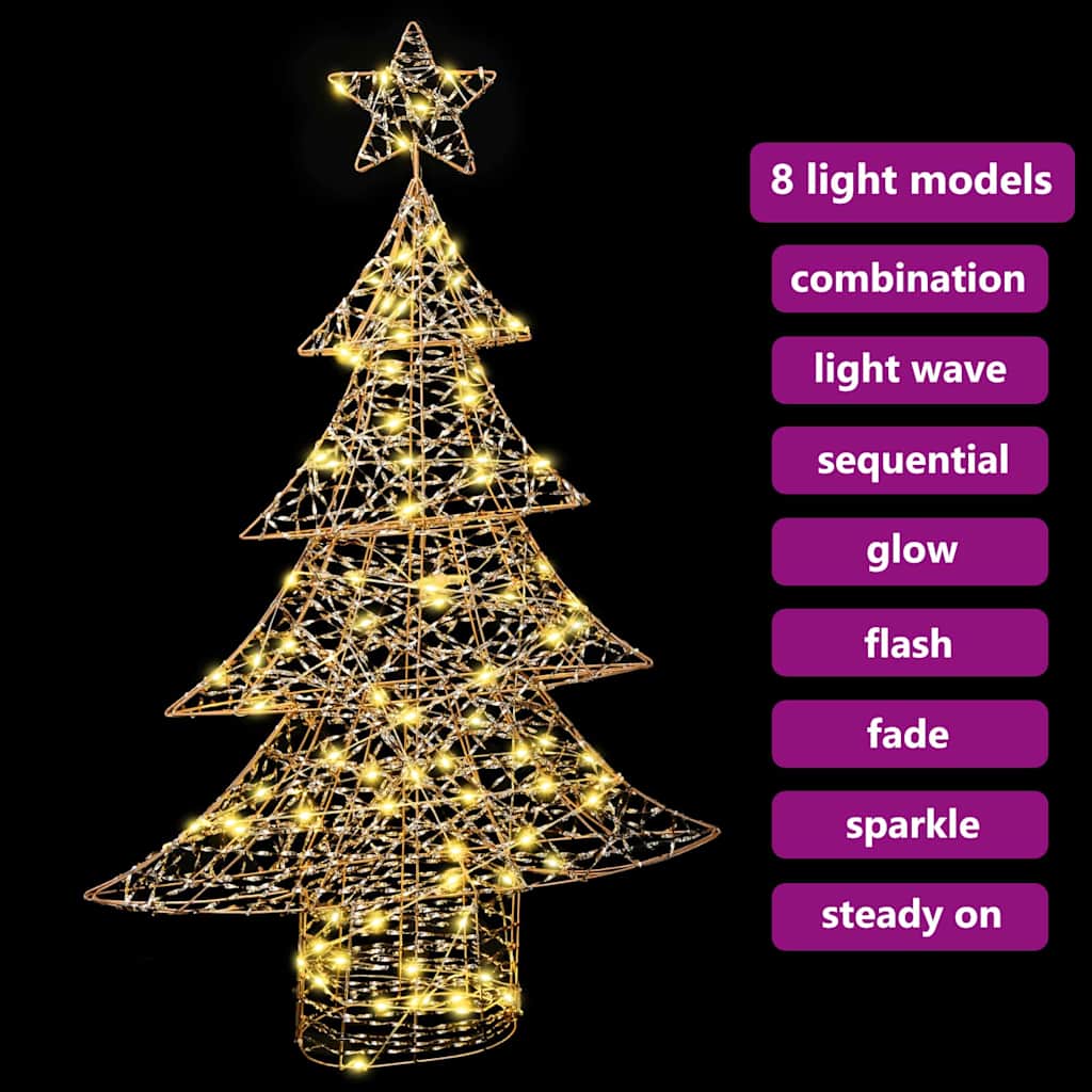 Weihnachtsbaum mit 120 LEDs Warmweiß 120 cm PET