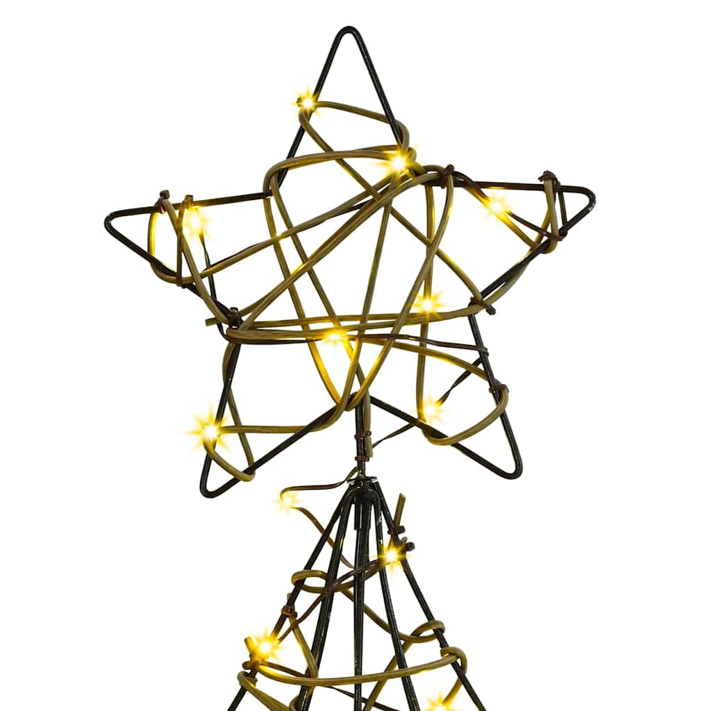Weihnachtsbaum mit 120 LEDs Warmweiß 120 cm Rattan