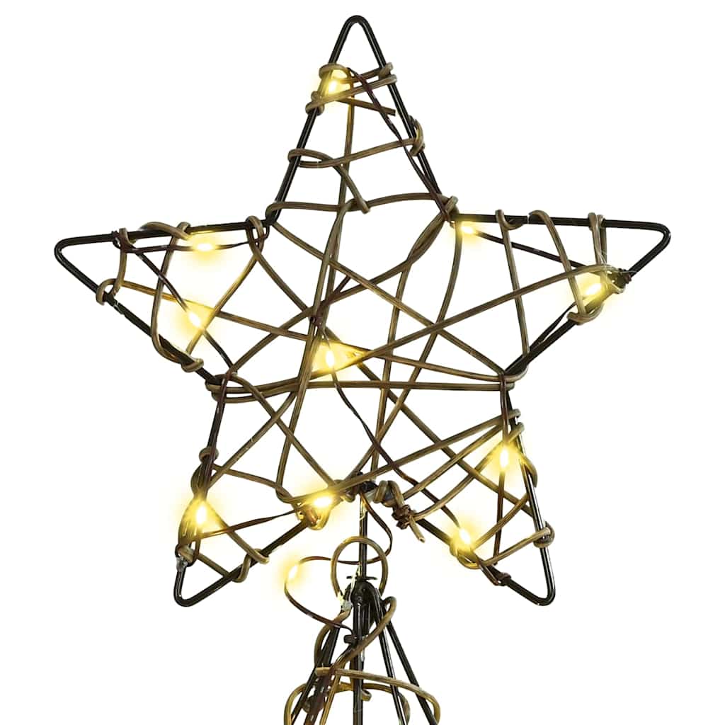 Weihnachtsbaum mit 160 LEDs Warmweiß 150 cm Rattan