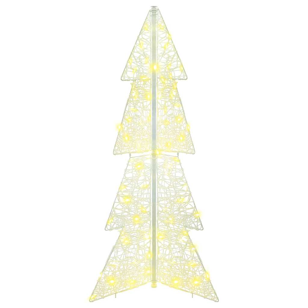 Weihnachtsbaum mit 100 LEDs Warmes Weiß 120 cm Acryl