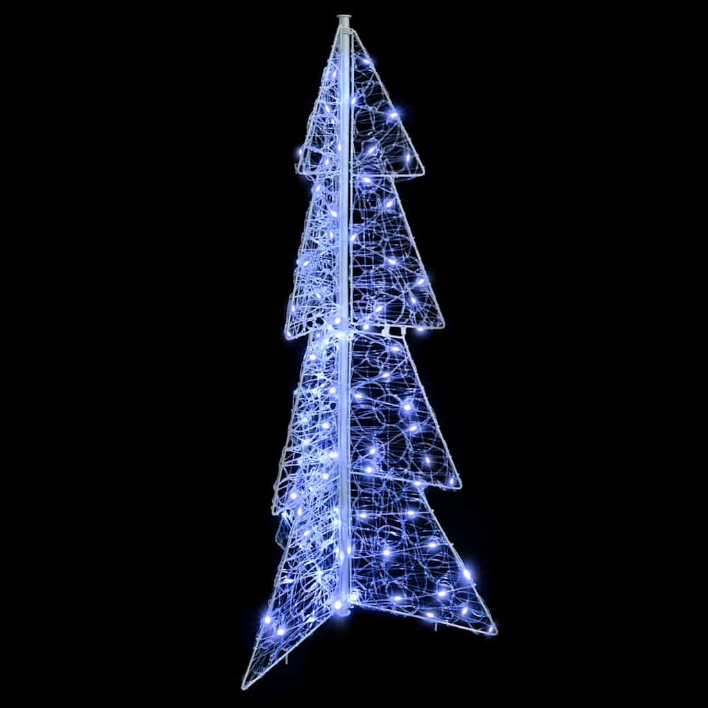 Weihnachtsbaum mit 100 LEDs Kalter Weiß 120 cm Acryl